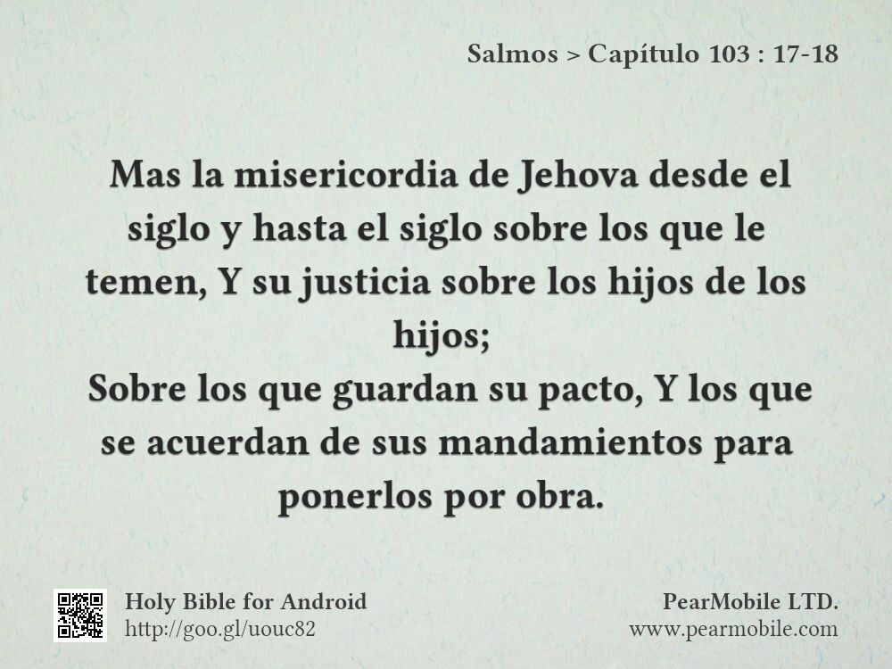 Salmos, Capítulo 103:17-18